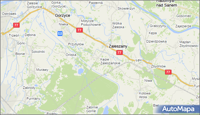 mapa Kępie Zaleszańskie, Kępie Zaleszańskie na mapie Targeo