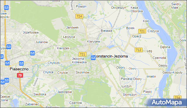 mapa Konstancin-Jeziorna, Konstancin-Jeziorna na mapie Targeo