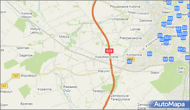 mapa Kozubszczyzna, Kozubszczyzna na mapie Targeo