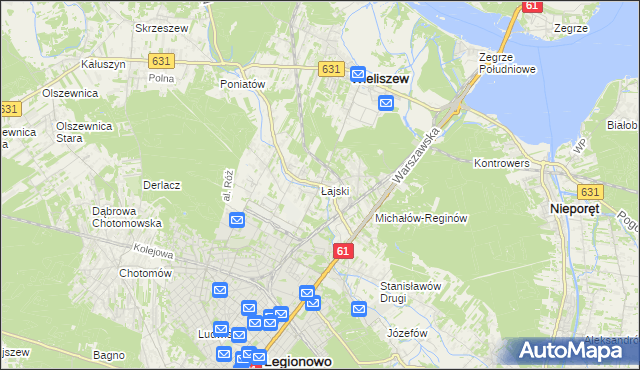 mapa Łajski, Łajski na mapie Targeo