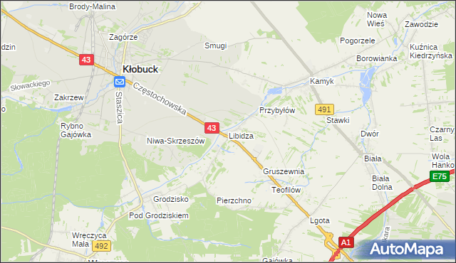 mapa Libidza, Libidza na mapie Targeo