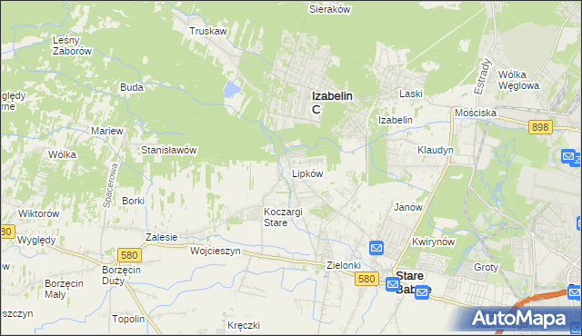 mapa Lipków, Lipków na mapie Targeo