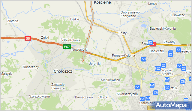 mapa Łyski, Łyski na mapie Targeo