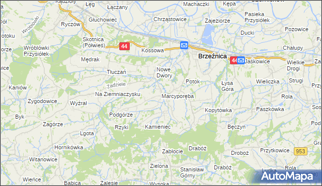 mapa Marcyporęba, Marcyporęba na mapie Targeo