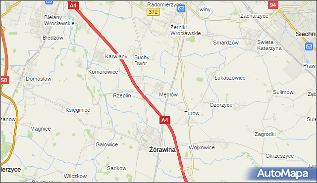 mapa Mędłów, Mędłów na mapie Targeo