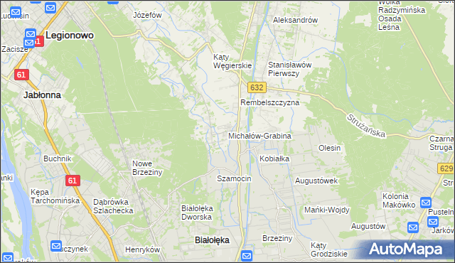 mapa Michałów-Grabina, Michałów-Grabina na mapie Targeo
