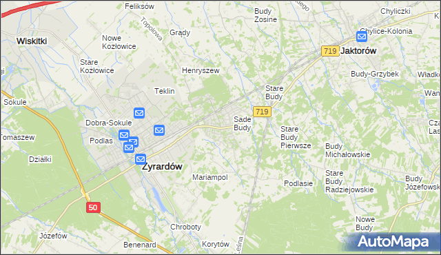 mapa Międzyborów, Międzyborów na mapie Targeo