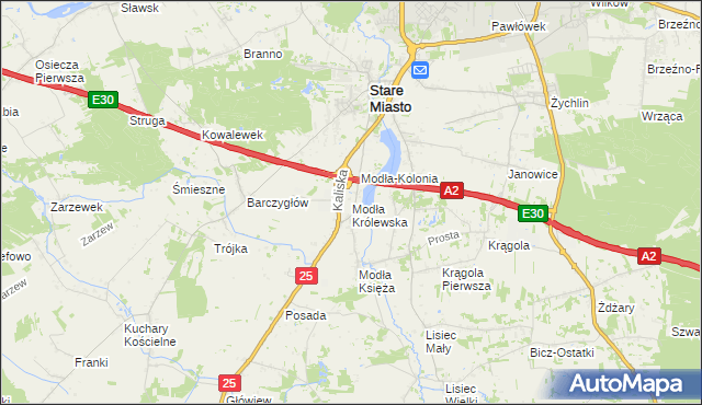 mapa Modła Królewska, Modła Królewska na mapie Targeo