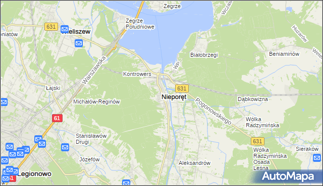 mapa Nieporęt, Nieporęt na mapie Targeo