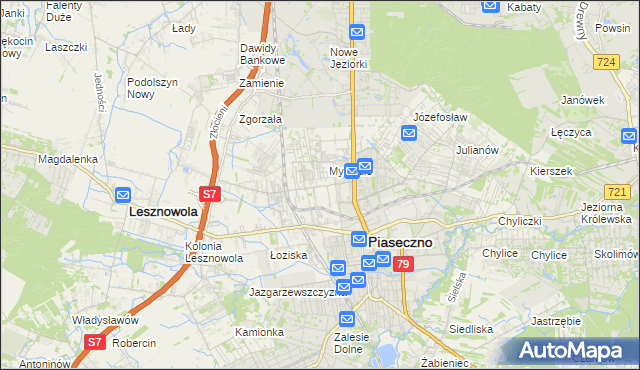 mapa Nowa Iwiczna, Nowa Iwiczna na mapie Targeo