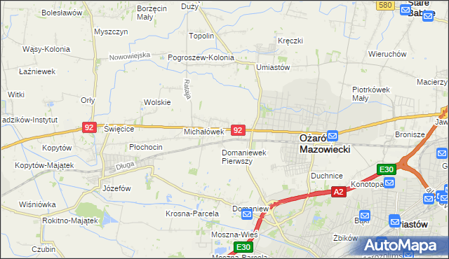 mapa Ołtarzew, Ołtarzew na mapie Targeo