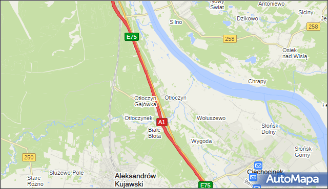 mapa Otłoczyn, Otłoczyn na mapie Targeo