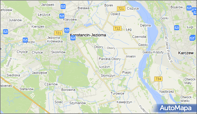 mapa Parcela-Obory, Parcela-Obory na mapie Targeo