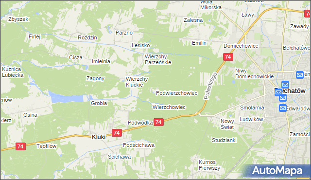 mapa Podwierzchowiec, Podwierzchowiec na mapie Targeo