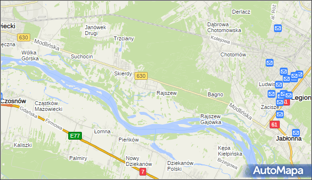 mapa Rajszew, Rajszew na mapie Targeo