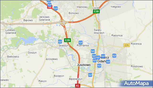 mapa Rotmanka, Rotmanka na mapie Targeo