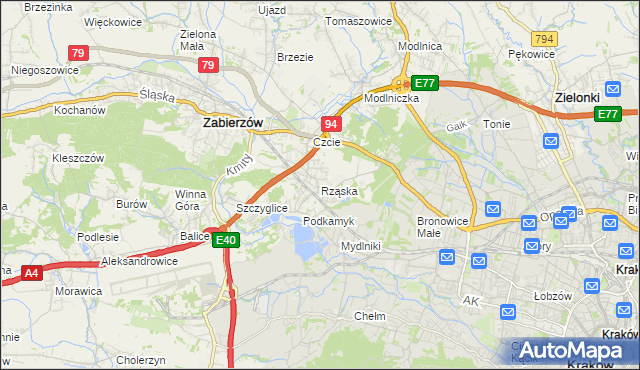 mapa Rząska, Rząska na mapie Targeo