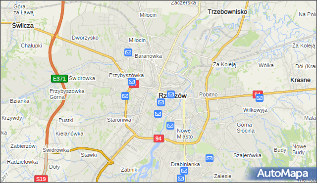 mapa Rzeszów, Rzeszów na mapie Targeo