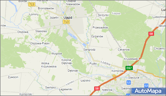 mapa Sangrodz, Sangrodz na mapie Targeo