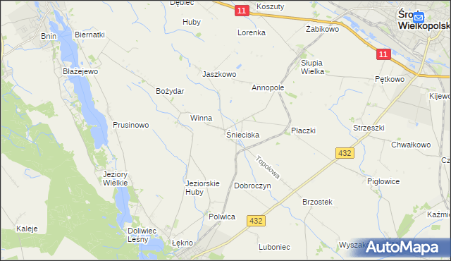 mapa Śnieciska, Śnieciska na mapie Targeo