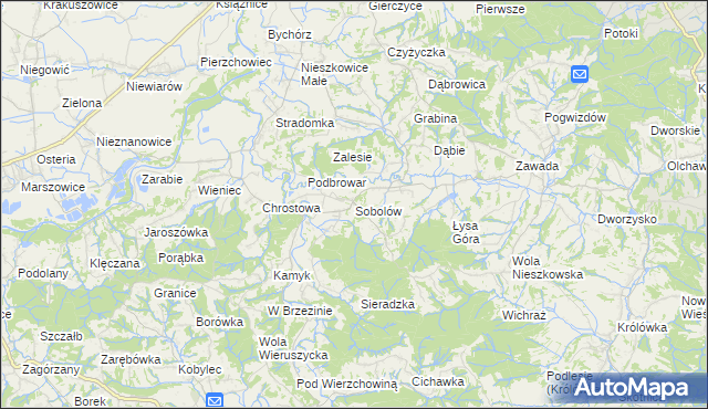 mapa Sobolów, Sobolów na mapie Targeo
