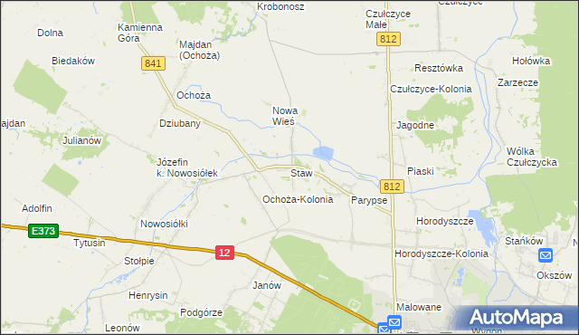 mapa Staw gmina Chełm, Staw gmina Chełm na mapie Targeo