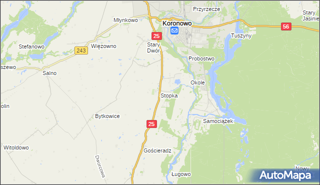 mapa Stopka, Stopka na mapie Targeo