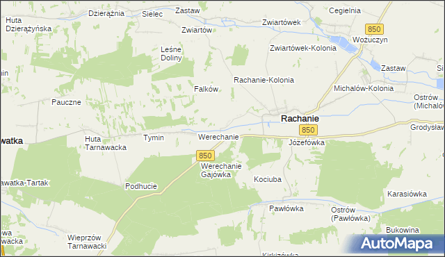 mapa Werechanie-Kolonia, Werechanie-Kolonia na mapie Targeo