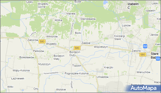 mapa Wierzbin, Wierzbin na mapie Targeo