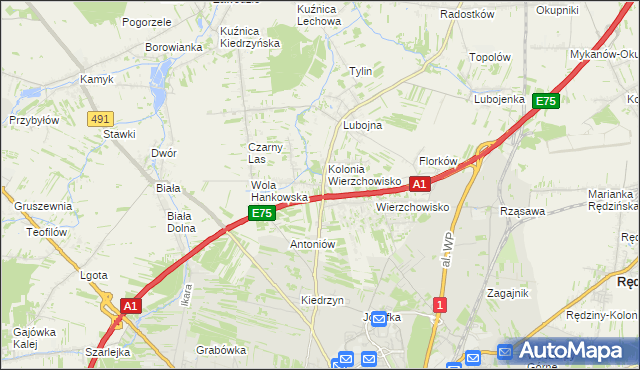 mapa Wola Kiedrzyńska, Wola Kiedrzyńska na mapie Targeo