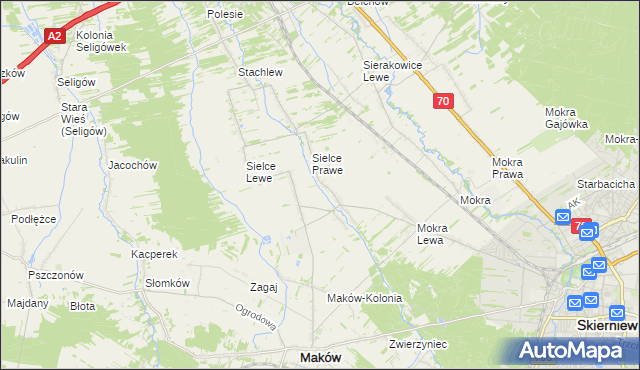 mapa Wola Makowska, Wola Makowska na mapie Targeo