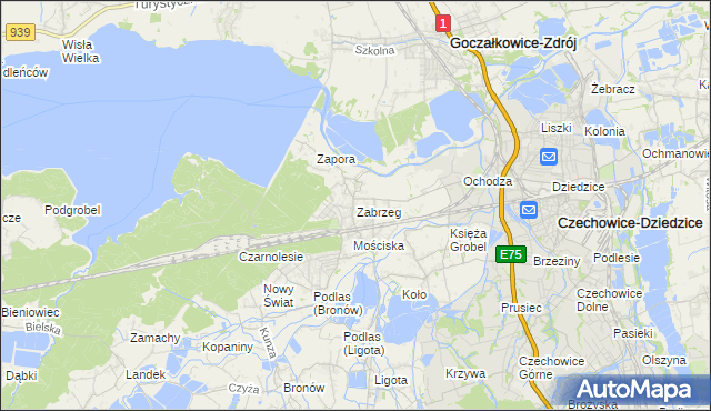 mapa Zabrzeg, Zabrzeg na mapie Targeo