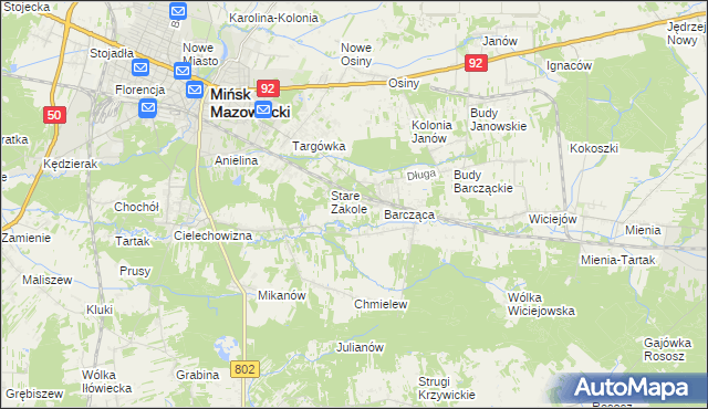 mapa Zakole-Wiktorowo, Zakole-Wiktorowo na mapie Targeo