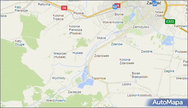 mapa Żdanówek, Żdanówek na mapie Targeo