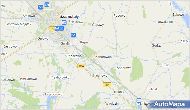 mapa Baborówko, Baborówko na mapie Targeo