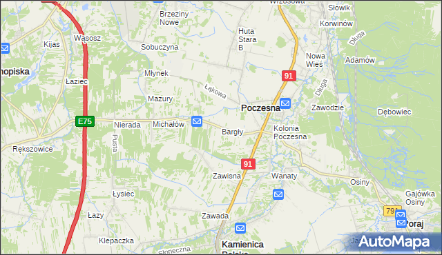 mapa Bargły, Bargły na mapie Targeo