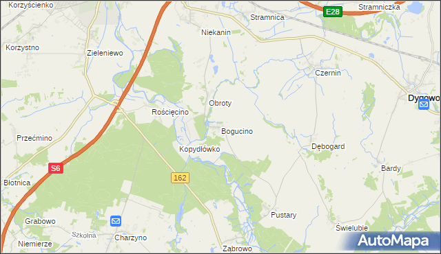 mapa Bogucino, Bogucino na mapie Targeo