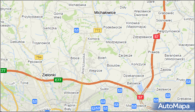 mapa Boleń, Boleń na mapie Targeo