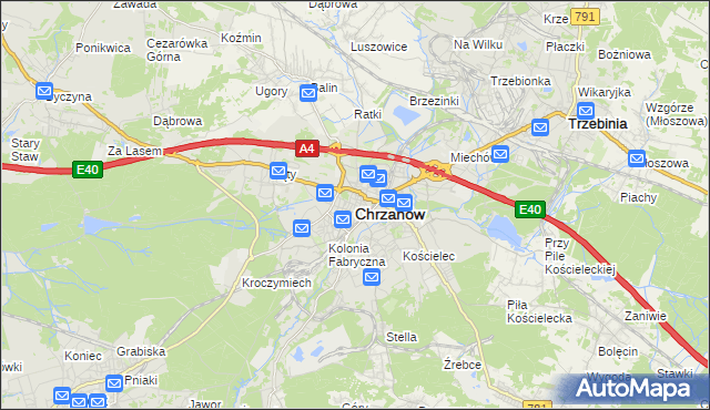 mapa Chrzanów, Chrzanów na mapie Targeo