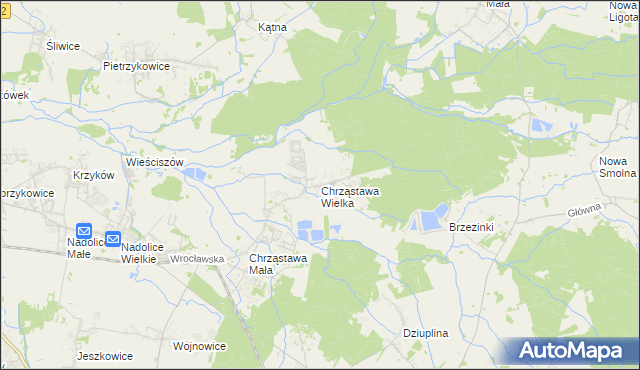 mapa Chrząstawa Wielka, Chrząstawa Wielka na mapie Targeo