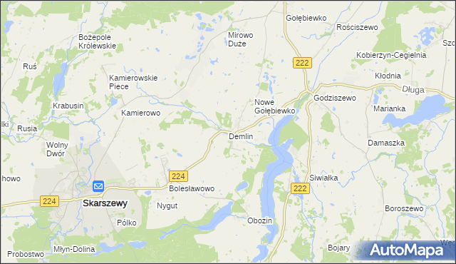 mapa Demlin, Demlin na mapie Targeo