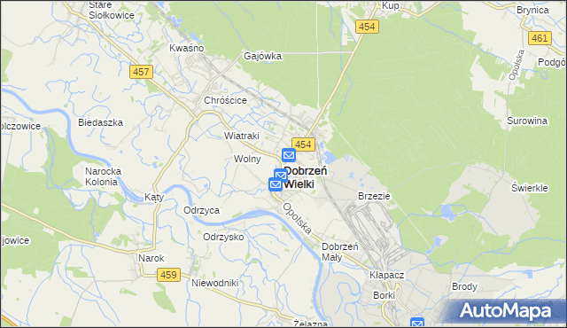 mapa Dobrzeń Wielki, Dobrzeń Wielki na mapie Targeo