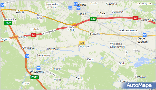 mapa Duchnów, Duchnów na mapie Targeo