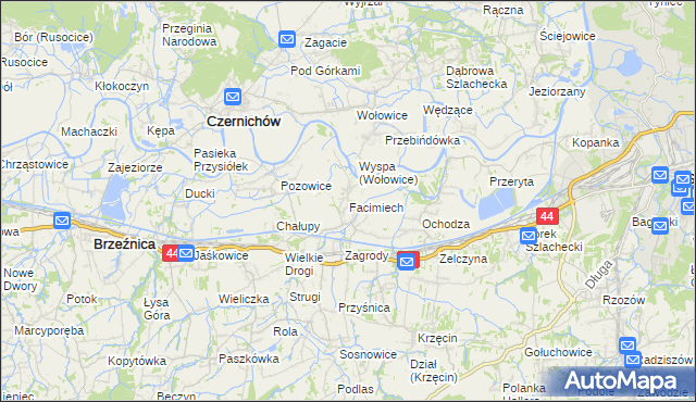 mapa Facimiech, Facimiech na mapie Targeo