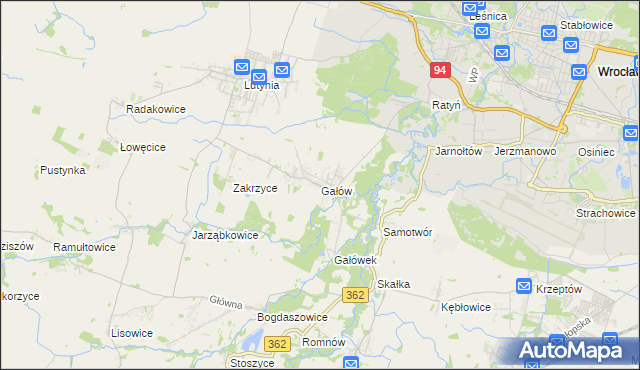 mapa Gałów, Gałów na mapie Targeo