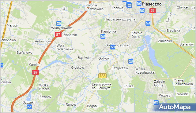 mapa Gołków, Gołków na mapie Targeo