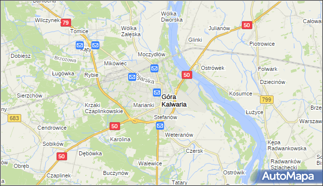 mapa Góra Kalwaria, Góra Kalwaria na mapie Targeo