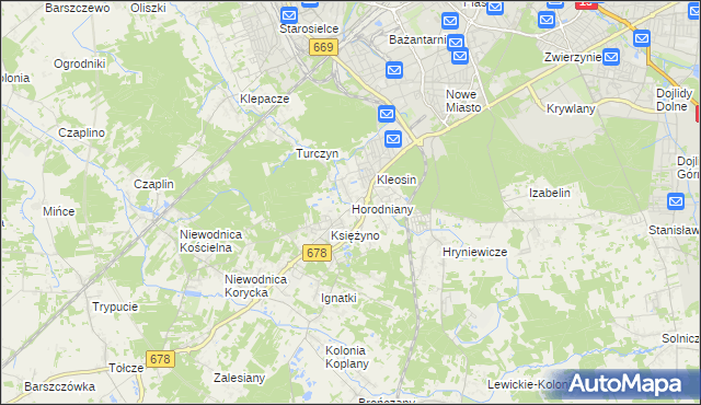 mapa Horodniany, Horodniany na mapie Targeo