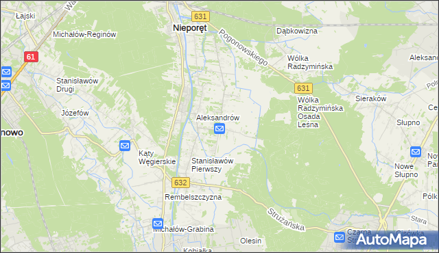 mapa Izabelin gmina Nieporęt, Izabelin gmina Nieporęt na mapie Targeo