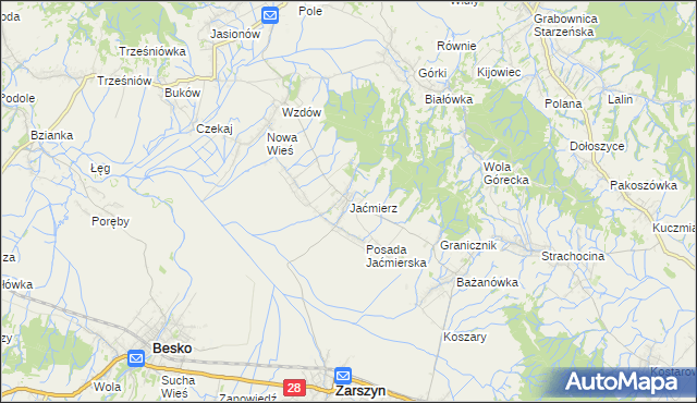 mapa Jaćmierz, Jaćmierz na mapie Targeo